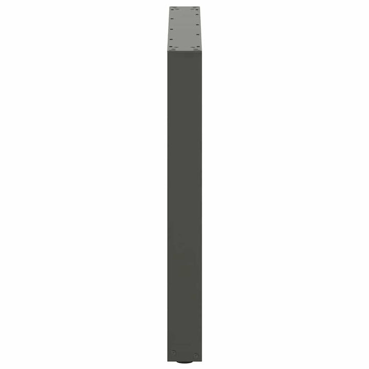 spisebordsben U-formet 2 stk. antracit 80x(72-73) cm stål