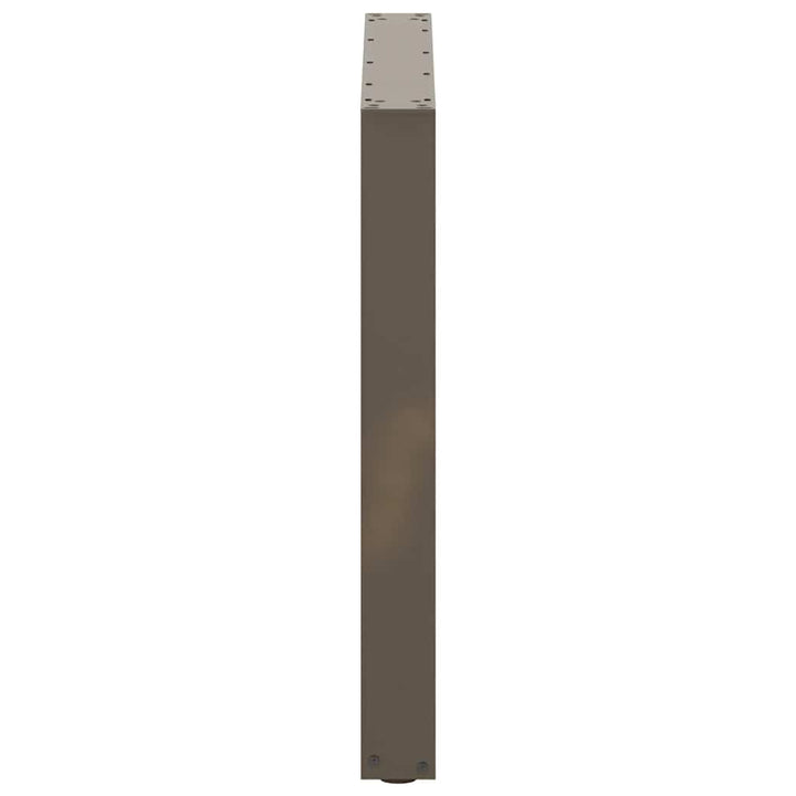 spisebordsben U-formet 2 stk. naturstål 80x(72-73) cm stål