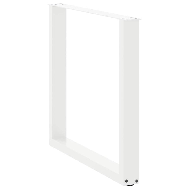 spisebordsben U-formet 2 stk. hvid 90 x (72-73) cm stål