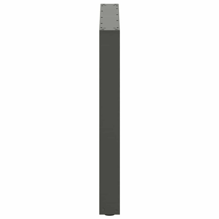 spisebordsben U-formet 2 stk. antracit 90x(72-73) cm stål