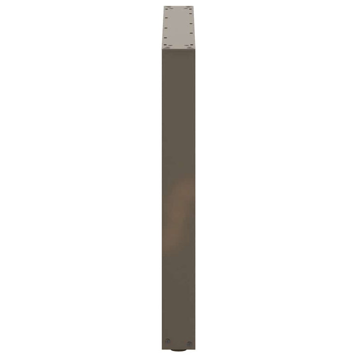 spisebordsben U-formet 2 stk. naturstål 90 x (72-73) cm stål