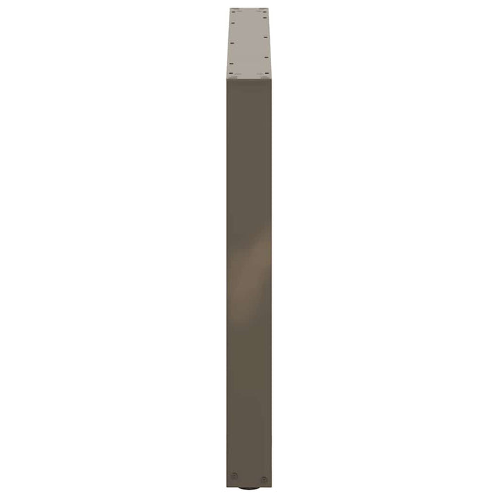 spisebordsben U-formet 2 stk. naturstål 100x(72-73) cm stål