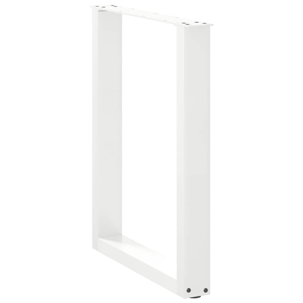 spisebordsben U-formet 3 stk. hvid 70 x (72-73) cm stål