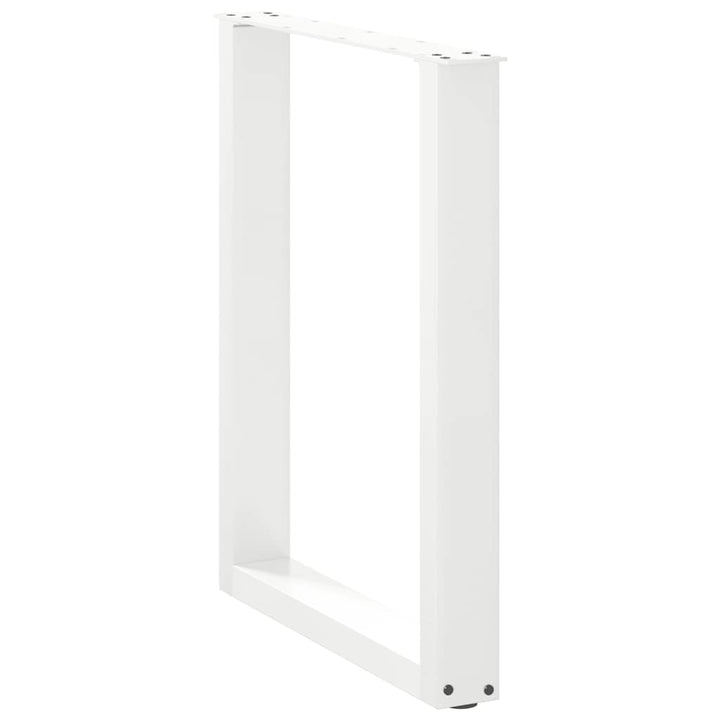 spisebordsben U-formet 3 stk. hvid 70 x (72-73) cm stål
