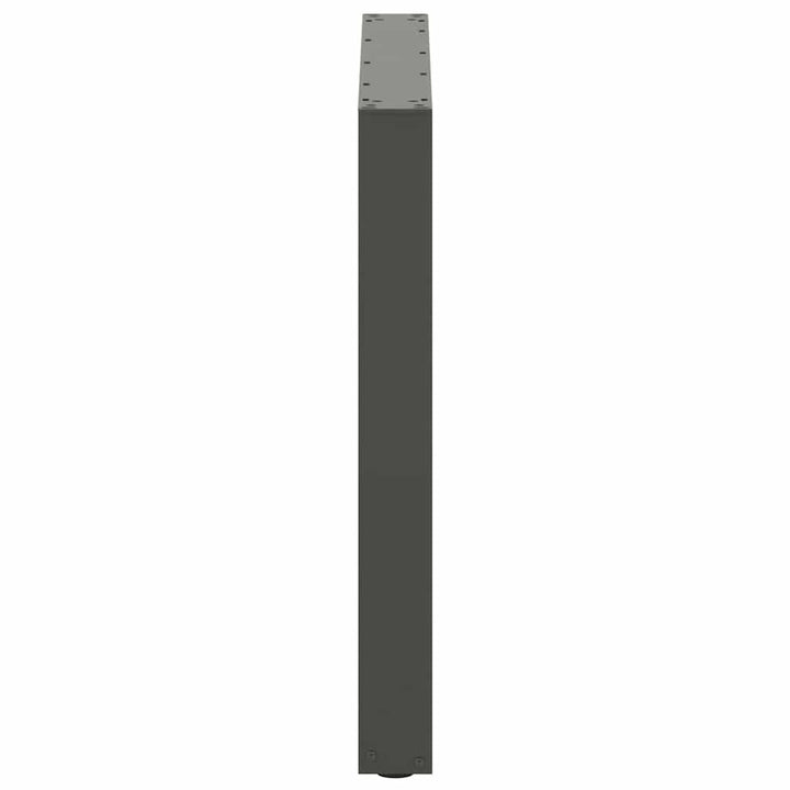 spisebordsben U-formet 3 stk. antracit 80x(72-73) cm stål