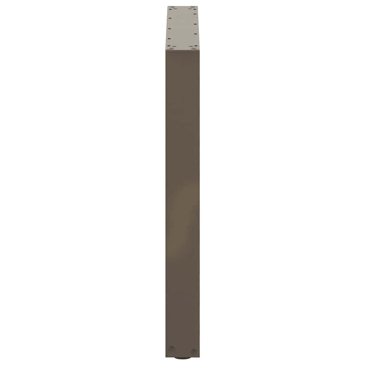 spisebordsben U-formet 3 stk. naturstål 80x(72-73) cm stål