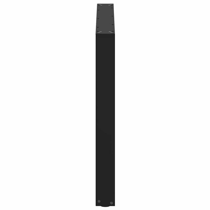 spisebordsben U-formet 3 Stk. sort 100x(72-73) cm stål