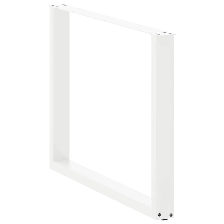 spisebordsben U-formet 3 Stk. hvid 100x(72-73) cm stål