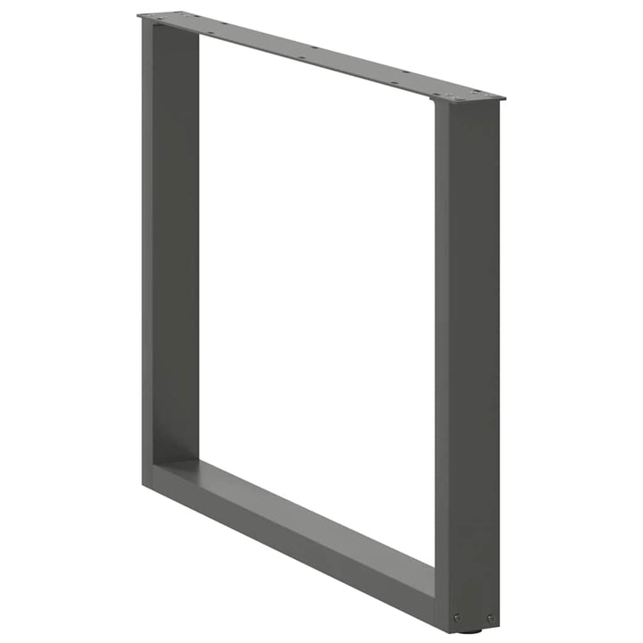 spisebordsben U-formet 3 Stk. antracit 100x(72-73) cm stål