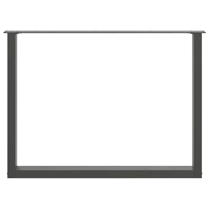 spisebordsben U-formet 3 Stk. antracit 100x(72-73) cm stål