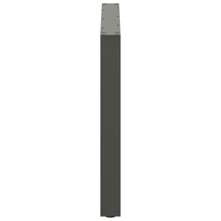 spisebordsben U-formet 3 Stk. antracit 100x(72-73) cm stål