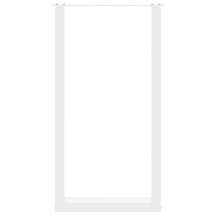 barbordsben U-formet 2 stk. hvid 40x(90-91) cm stål