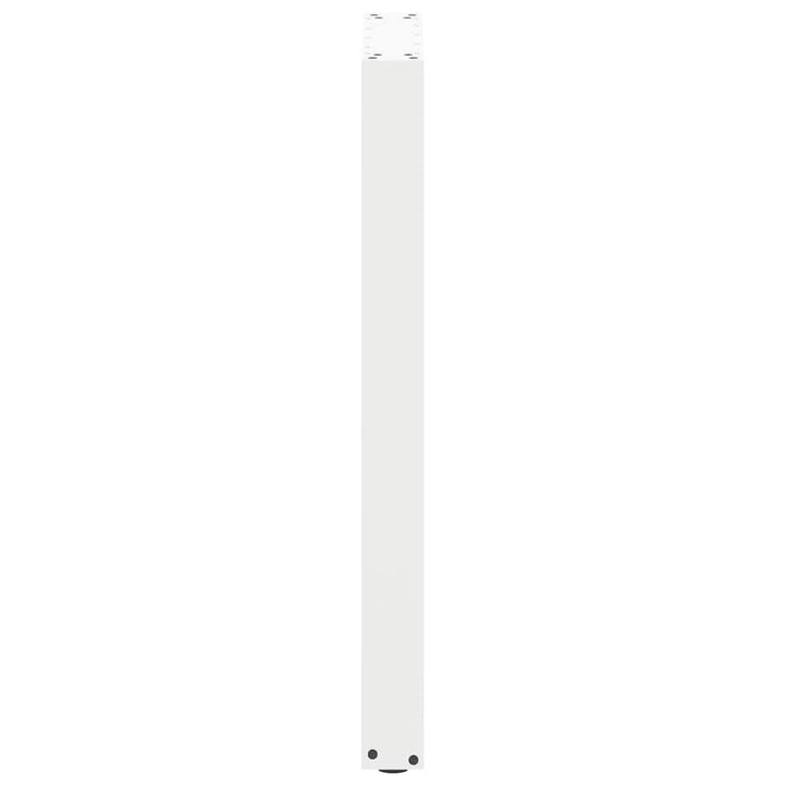 barbordsben U-formet 2 stk. hvid 40x(90-91) cm stål