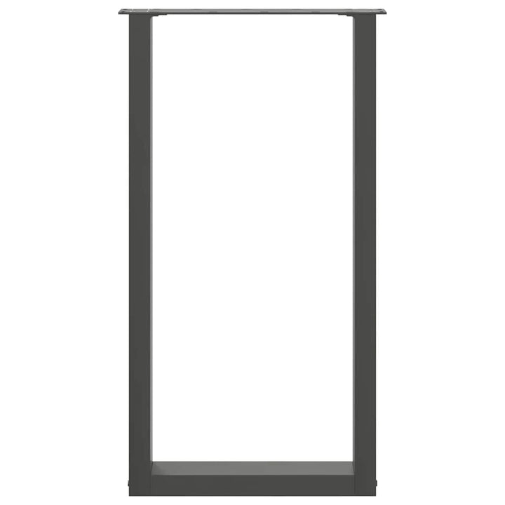 barbordsben U-formet 2 stk. antracit 40x(90-91) cm stål