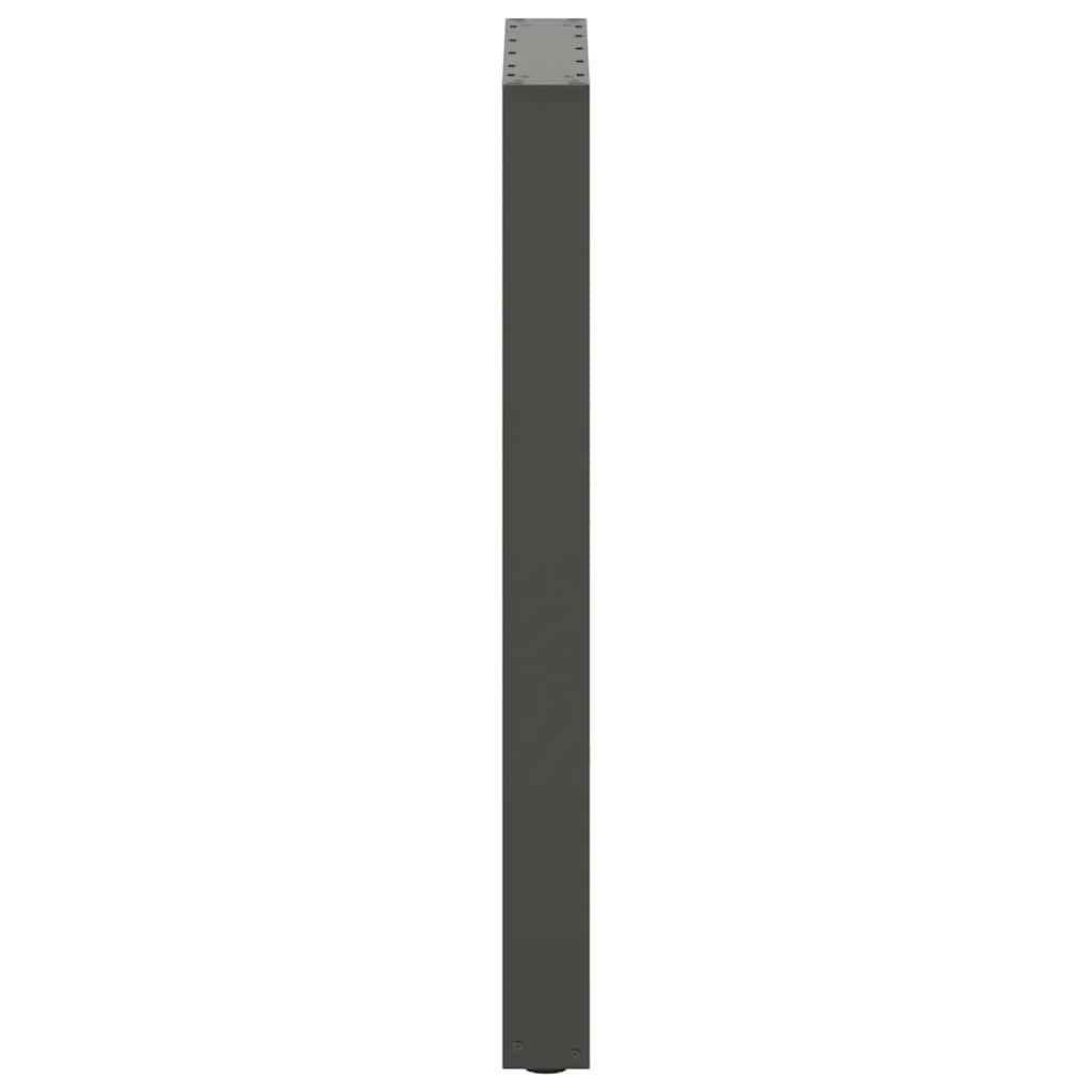 barbordsben U-formet 2 stk. antracit 40x(90-91) cm stål