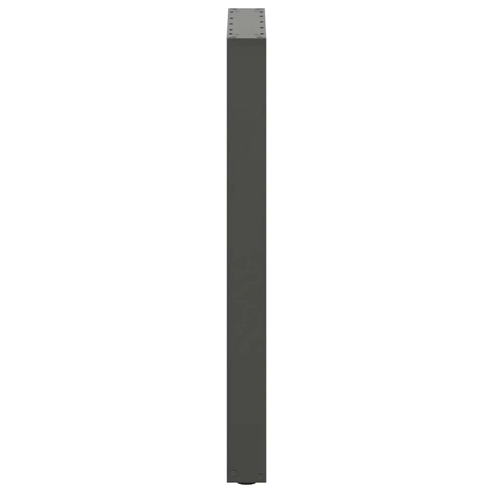 barbordsben U-formet 2 stk. antracit 40x(90-91) cm stål