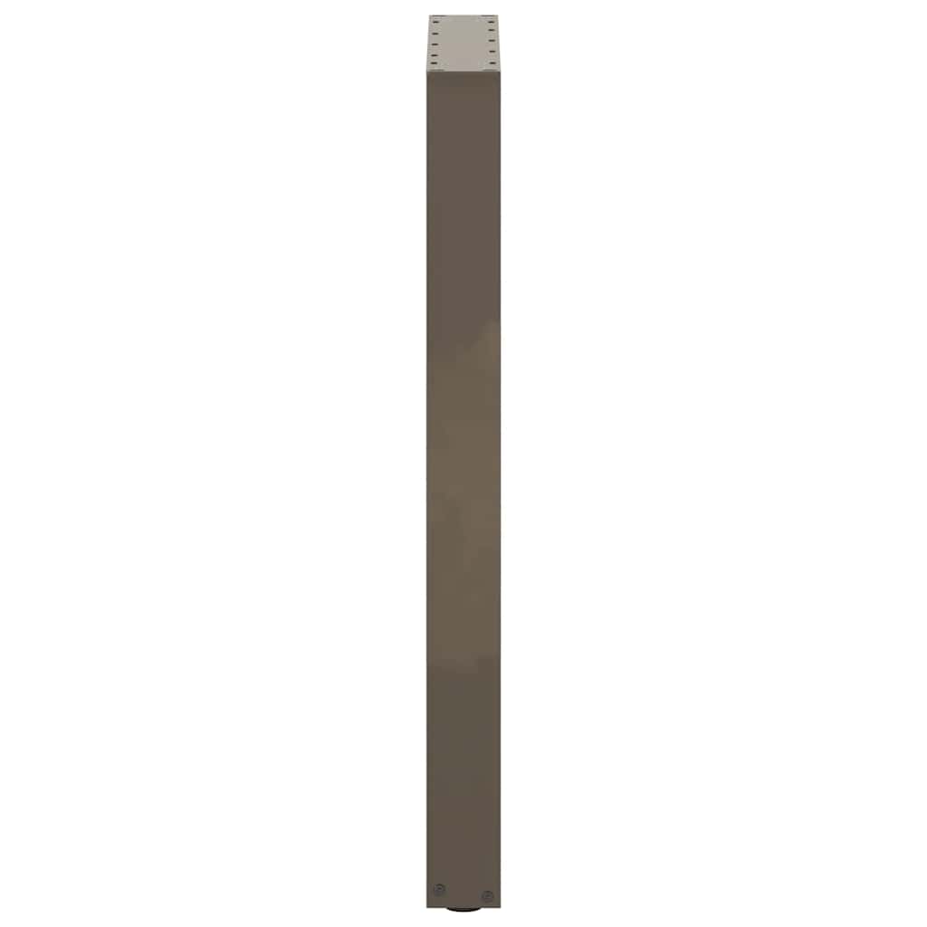 barbordsben U-formet 2 stk. naturstål 40x(90-91) cm stål