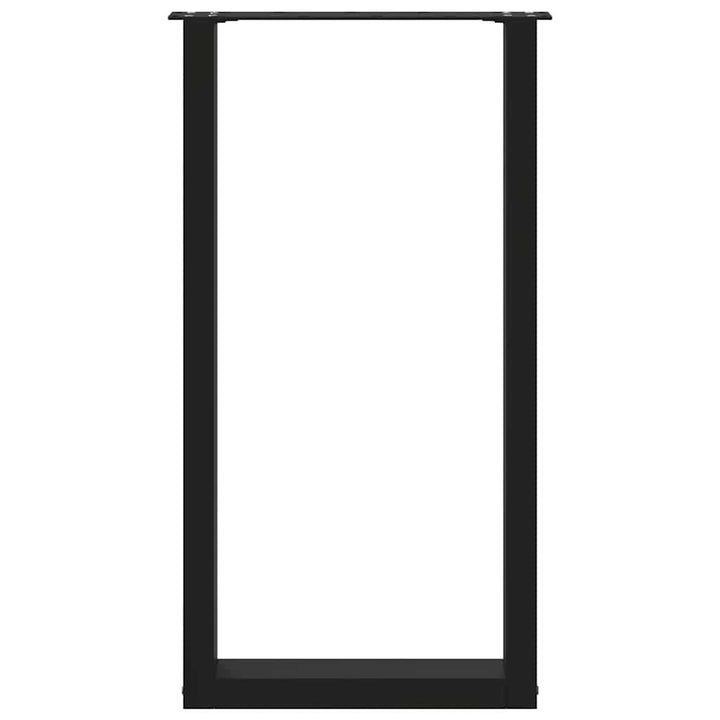 barbordsben U-formet 2 stk. sort 50x(90-91) cm stål