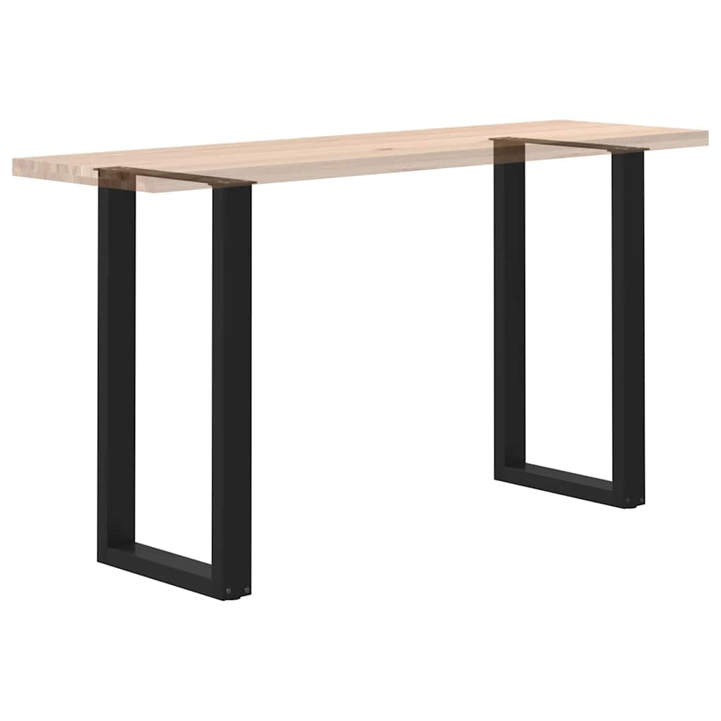 barbordsben U-formet 2 stk. sort 50x(90-91) cm stål