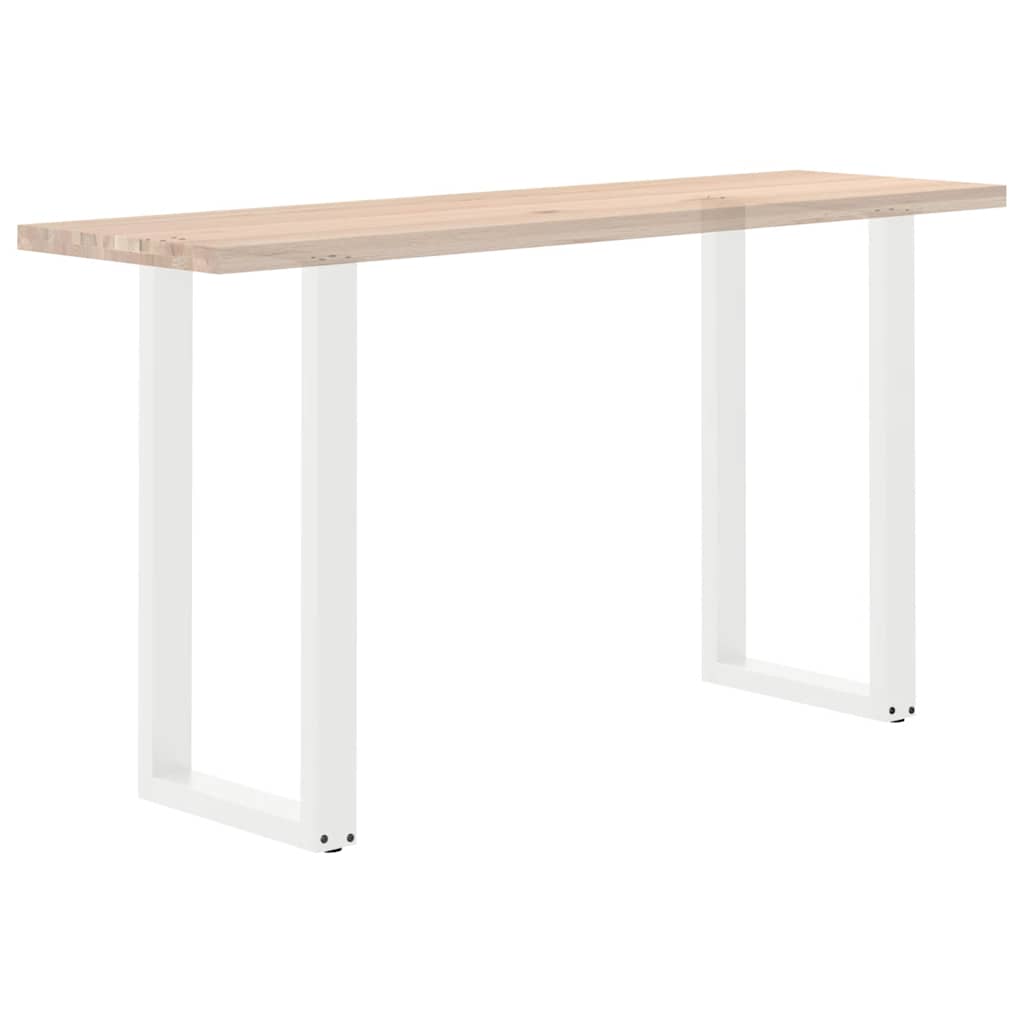 barbordsben U-formet 2 stk. hvid 50x(90-91) cm stål