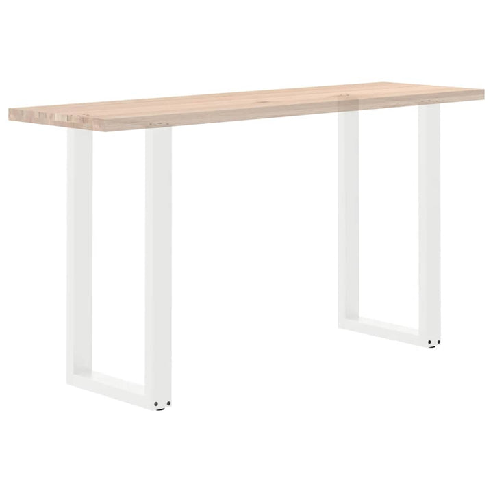 barbordsben U-formet 2 stk. hvid 50x(90-91) cm stål