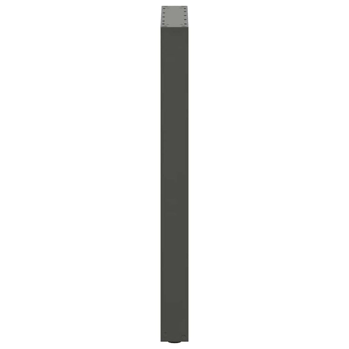 barbordsben U-formet 2 stk. antracit 50x(90-91) cm stål