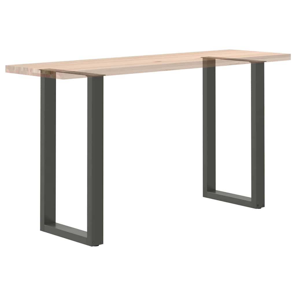 barbordsben U-formet 2 stk. antracit 50x(90-91) cm stål
