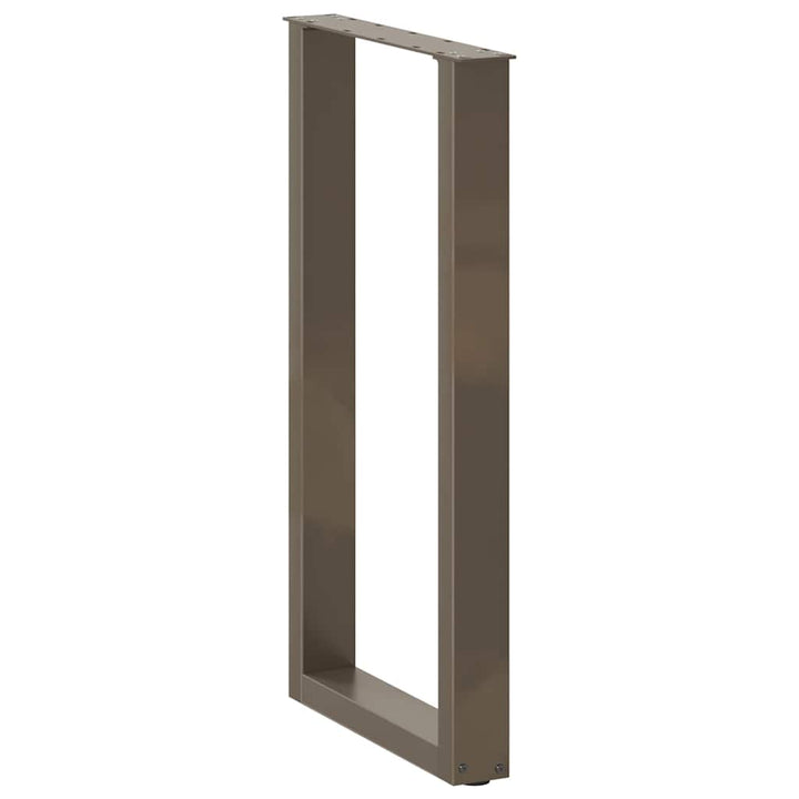barbordsben U-formet 2 stk. naturstål 50x(90-91) cm stål
