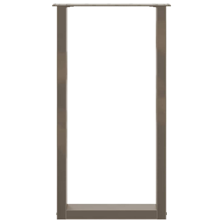 barbordsben U-formet 2 stk. naturstål 50x(90-91) cm stål