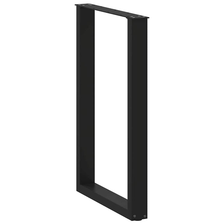 barbordsben U-formet 2 stk. sort 60x(90-91) cm stål