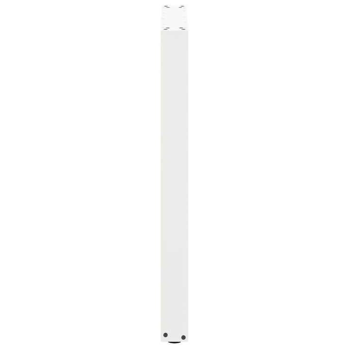 barbordsben U-formet 2 stk. hvid 60x(90-91) cm stål