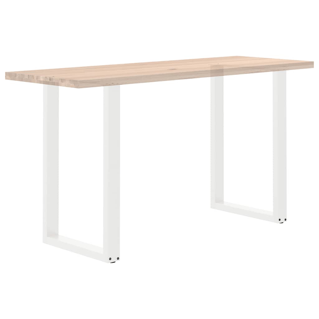 barbordsben U-formet 2 stk. hvid 60x(90-91) cm stål