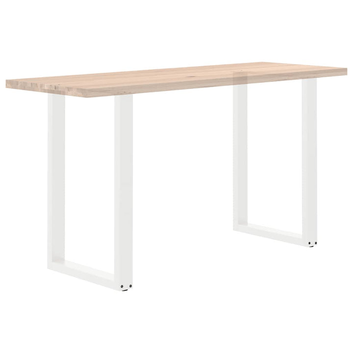 barbordsben U-formet 2 stk. hvid 60x(90-91) cm stål
