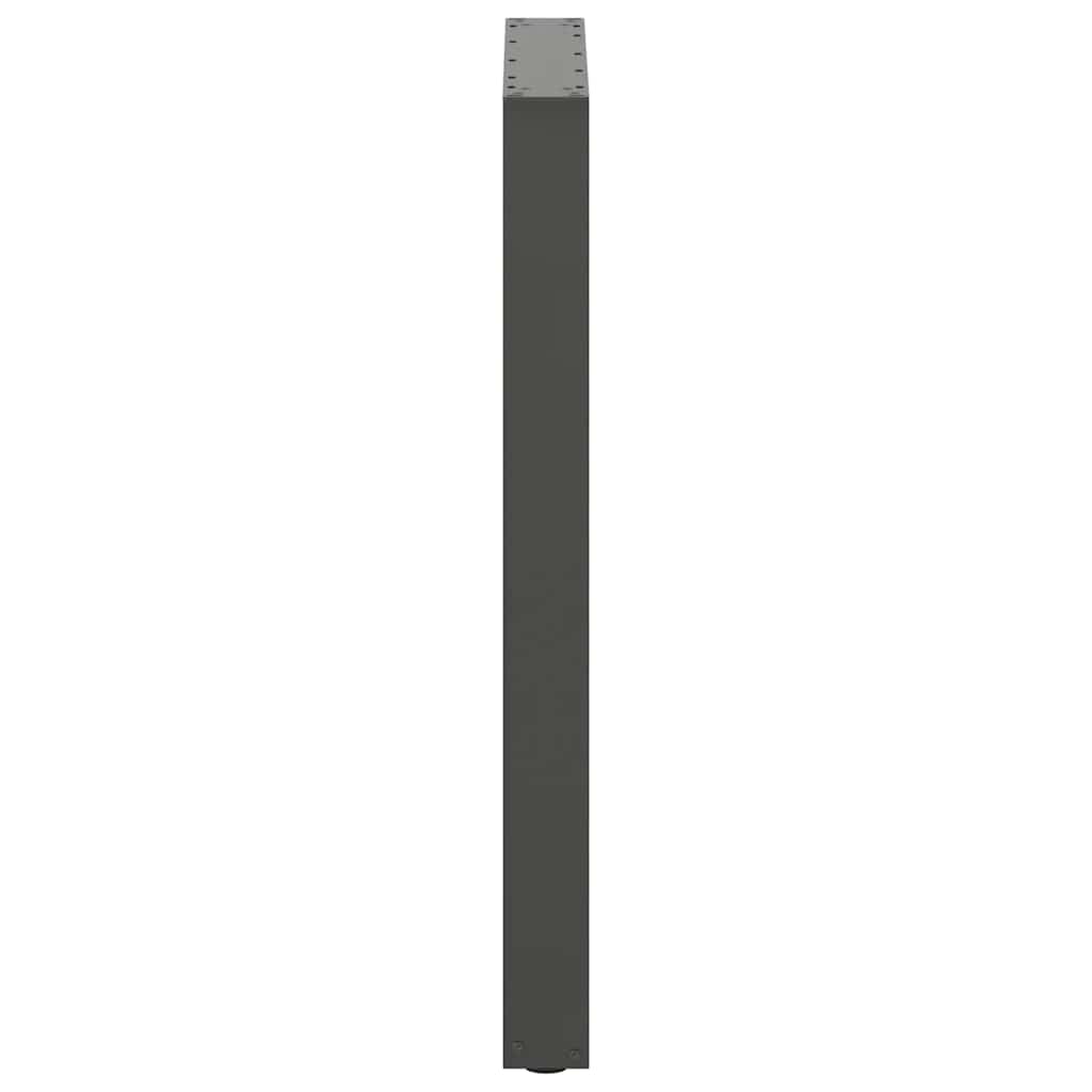 barbordsben U-formet 2 stk. antracit 60x(90-91) cm stål