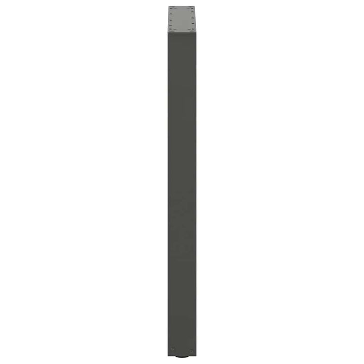 barbordsben U-formet 2 stk. antracit 60x(90-91) cm stål