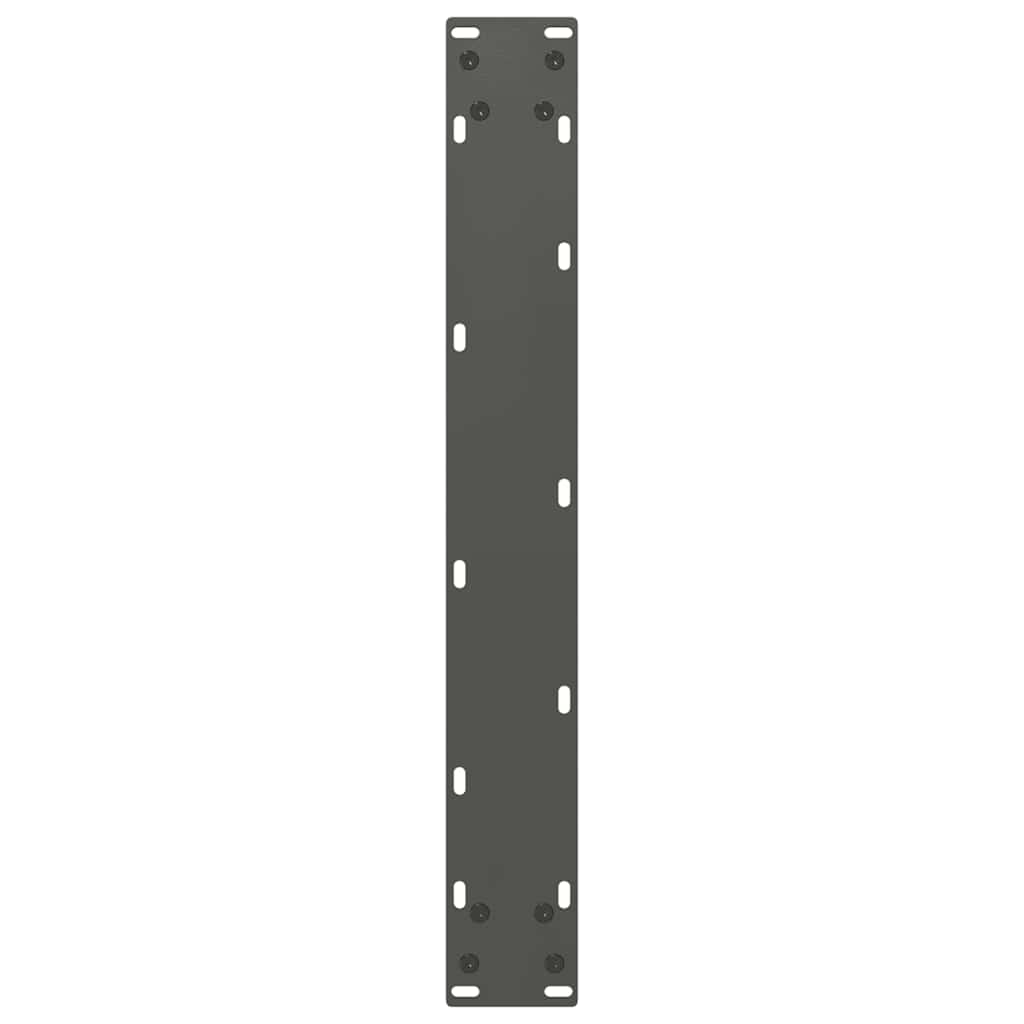 barbordsben U-formet 2 stk. antracit 60x(90-91) cm stål
