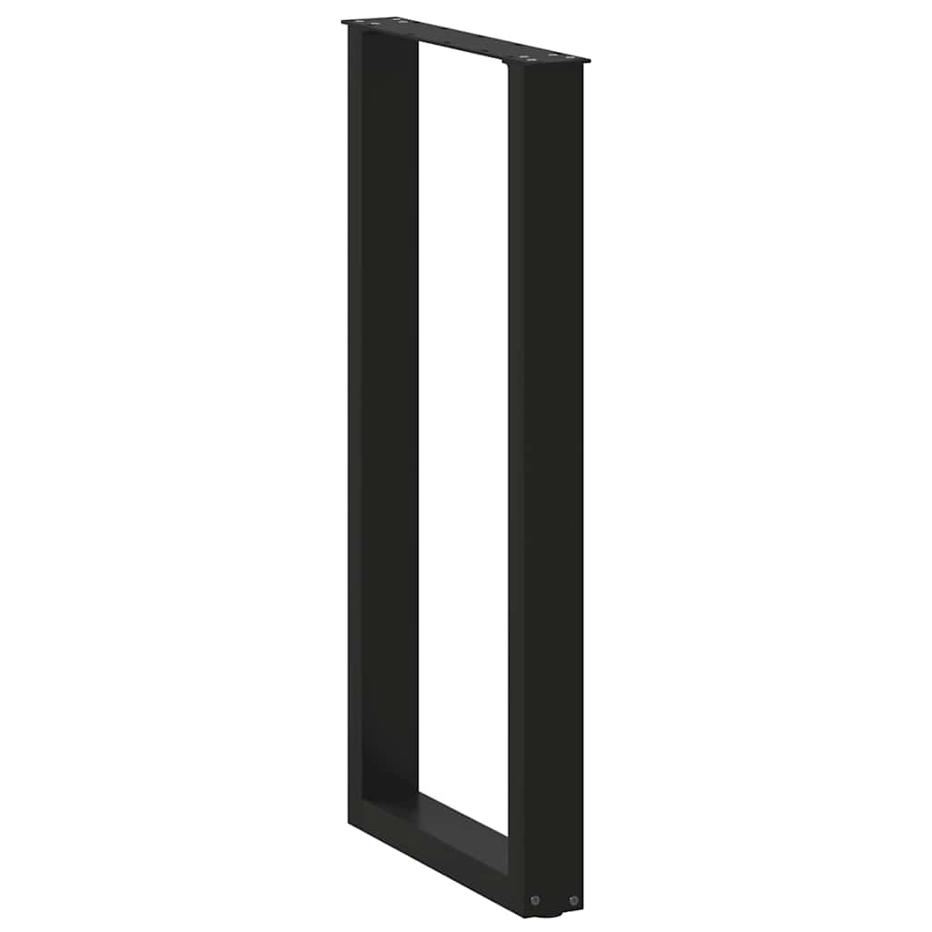 barbordsben U-formet 2 stk. sort 40x(100-101) cm stål