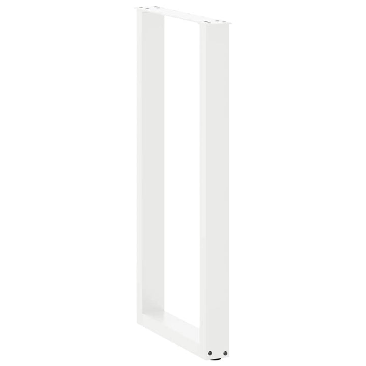 barbordsben U-formet 2 stk. hvid 40x(100-101) cm stål