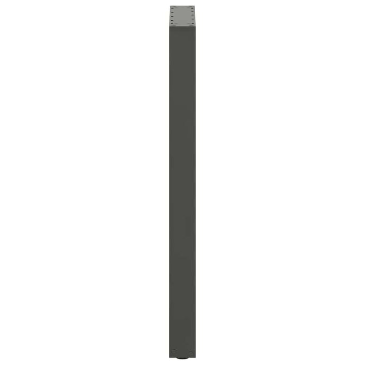 barbordsben U-formet 2 stk. antracit 40x(100-101) cm stål