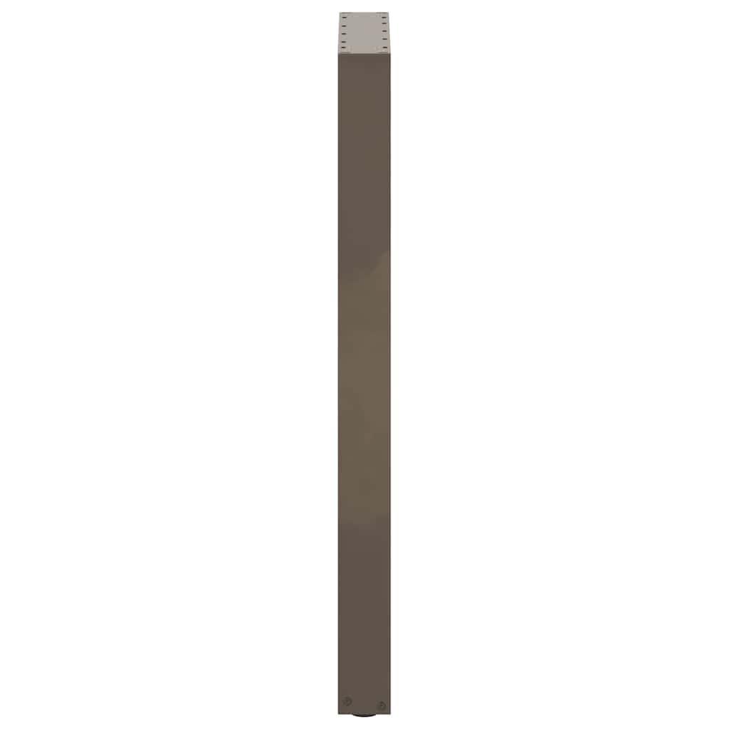 barbordsben U-formet 2 stk. naturstål 40x(100-101) cm stål