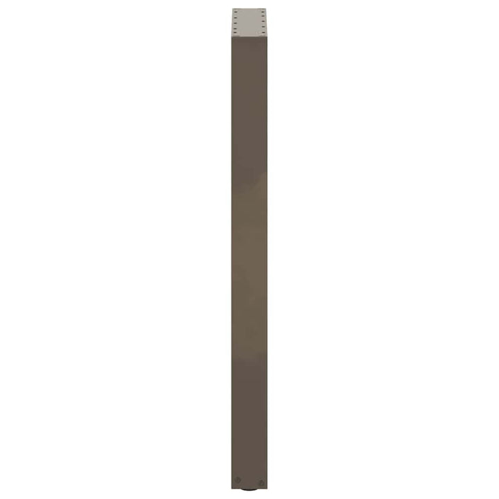 barbordsben U-formet 2 stk. naturstål 40x(100-101) cm stål