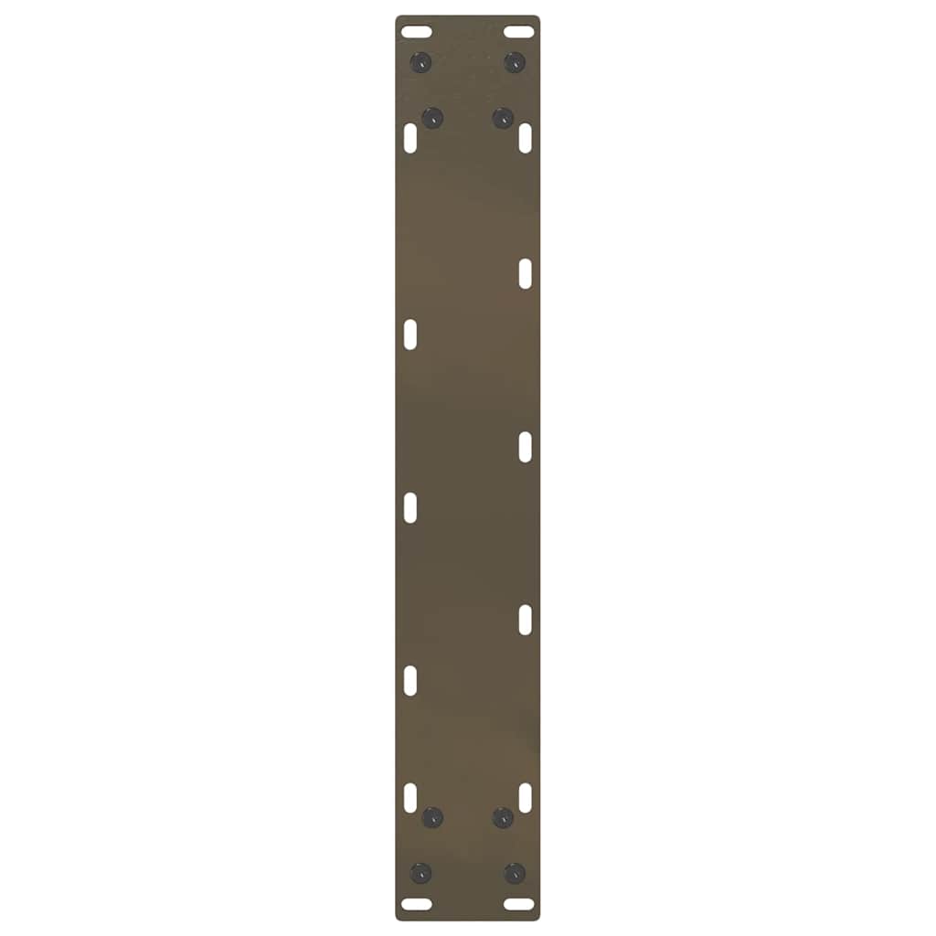 barbordsben U-formet 2 stk. naturstål 40x(100-101) cm stål