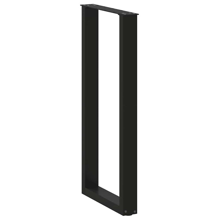 barbordsben U-formet 2 stk. sort 50x(100-101) cm stål