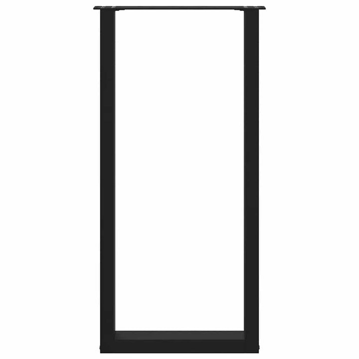 barbordsben U-formet 2 stk. sort 50x(100-101) cm stål