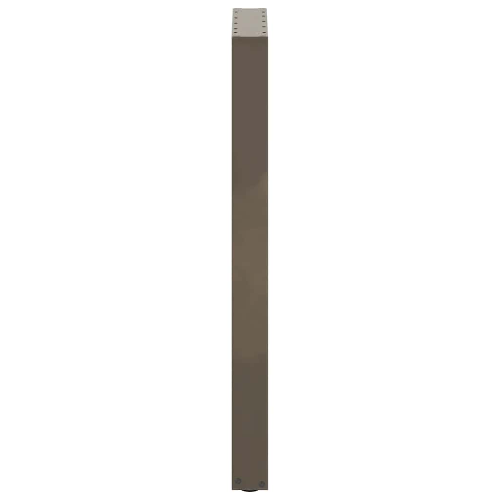 barbordsben U-formet 2 stk. naturstål 50x(100-101) cm stål