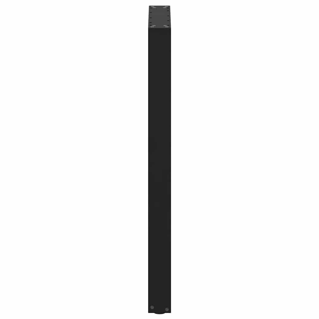 barbordsben U-formet 2 stk. sort 60x(100-101) cm stål