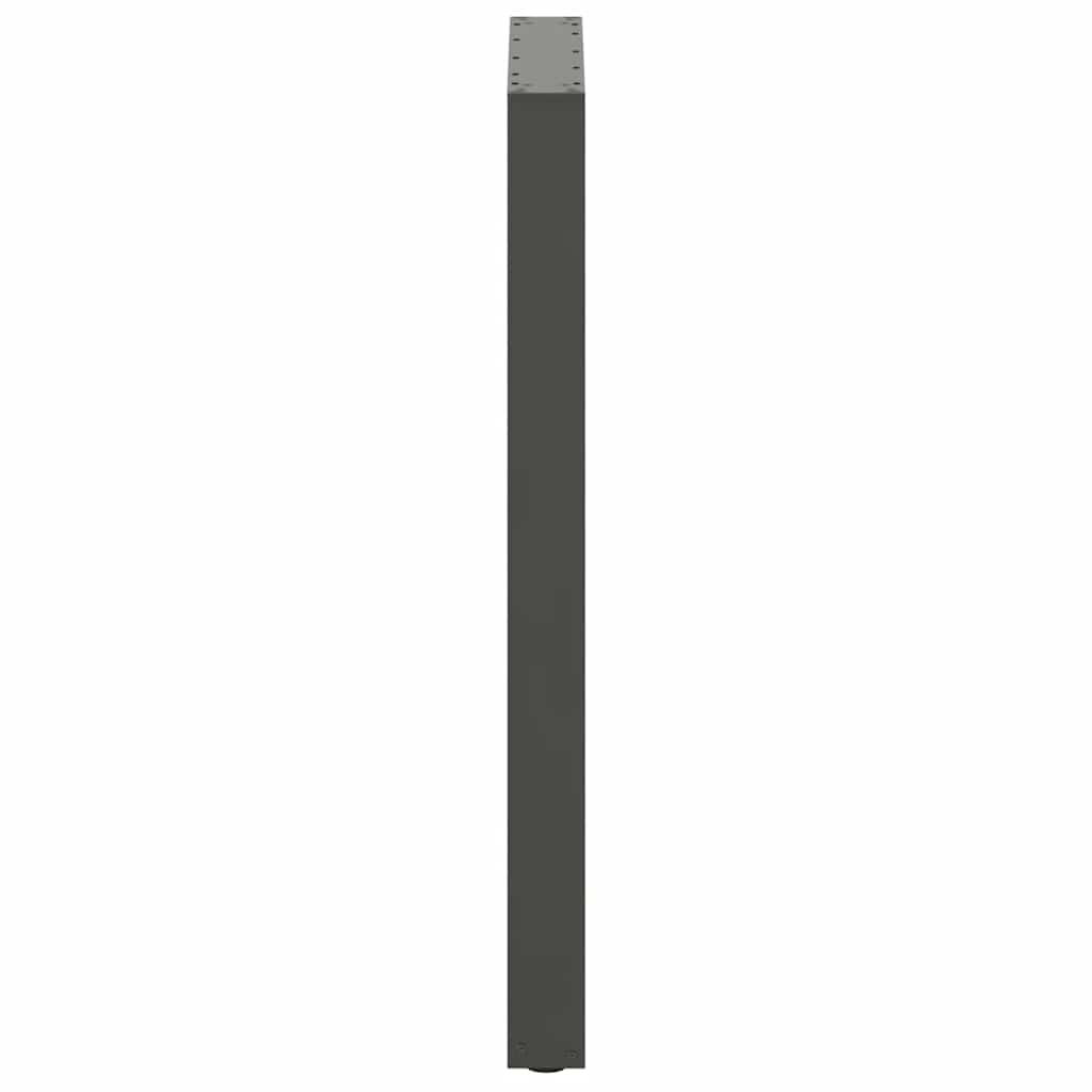 barbordsben U-formet 2 stk. antracit 60x(100-101) cm stål