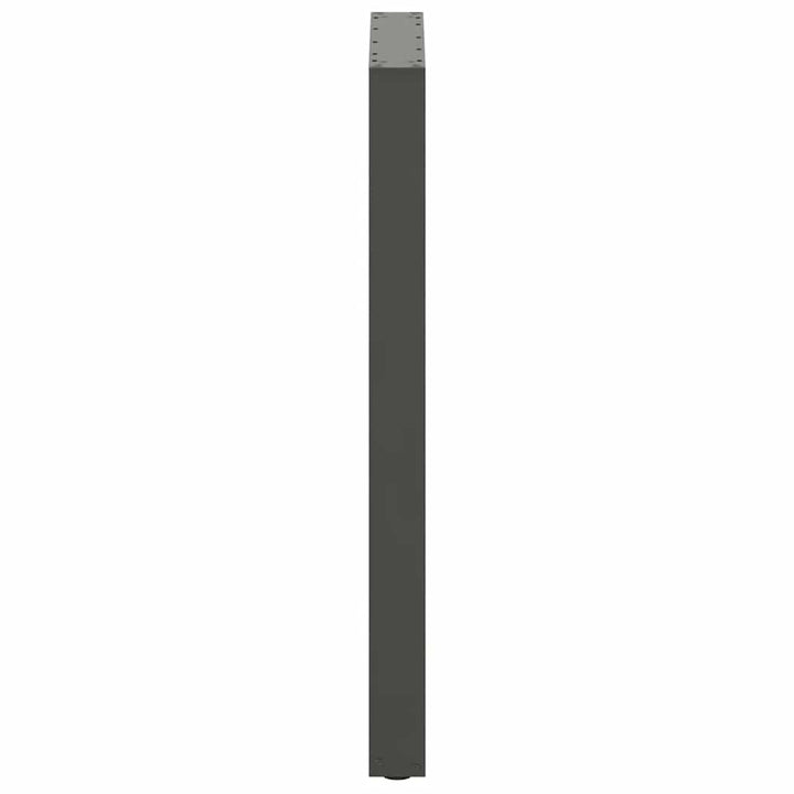 barbordsben U-formet 2 stk. antracit 60x(100-101) cm stål