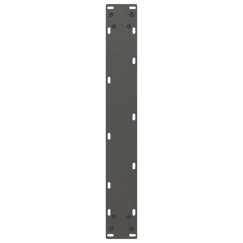 barbordsben U-formet 2 stk. antracit 60x(100-101) cm stål