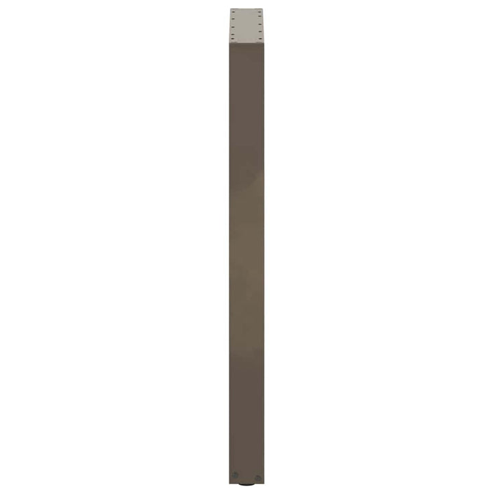 barbordsben U-formet 2 stk. naturstål 60x(100-101) cm stål